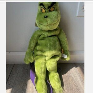 Vintage Grinch Dr Seuss Plush Backpack 1997 NWT